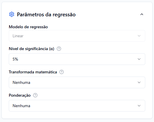 Configuração de Parâmetros